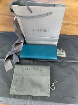 Cartera Uterqüe piel azul