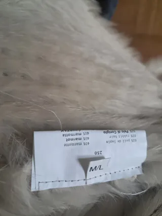 Chaleco de pelo beige