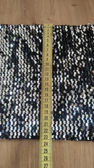 Top lentejuelas negro y plateado