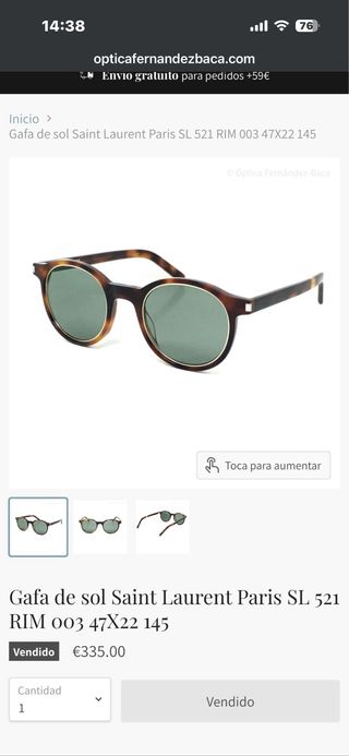 Gafas de sol Saint Laurent Tortoise