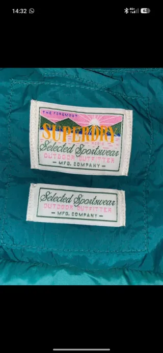 Chaqueta Superdry Teal nueva nunca usada