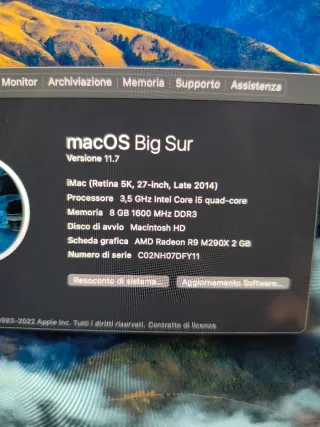 Apple iMac 27" 5k 2014 più tastiera e mighty mause