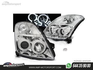 FAROS DELANTEROS OJOS DE ANGEL CCFL PARA SUZUKI SWIFT