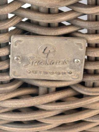 Mesa y 4 Sillas Jardín Mimbre y Crista