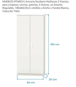 Armario Escobero Blanco