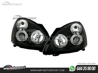 FAROS DELANTEROS OJOS DE ANGEL CCFL PARA RENAULT CLIO