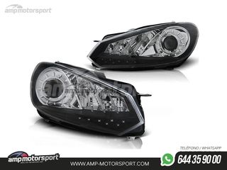 FAROS DELANTEROS LUZ DIURNA LED REAL DRL PARA VOLKSWAGEN GOLF MK6