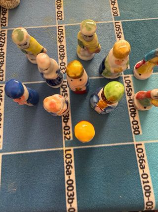 11 figuras Reyes Magos cerámica pintada a mano