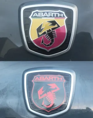 Kit Logos Abarth Escorpión Rojo y negro