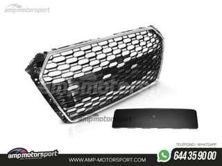 PARRILLA DELANTERA LOOK RS BORDE CROMO PARA AUDI A4 B9 2016-2019