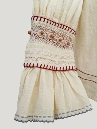 Blusa Zara Boho Crema Bordada Talla S Holgada