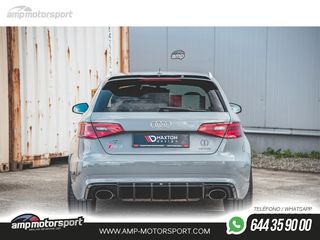 DIFUSOR TRASERO AUDI RS3 8V SPORTBACK 2015-2016 NEGRO MATE