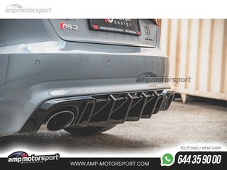 DIFUSOR TRASERO AUDI RS3 8V SPORTBACK 2015-2016 NEGRO MATE