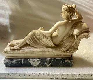 Escultura mujer romana torso desnudo 21cm