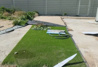 Pasto sintético, 20 m2 aproximadamente