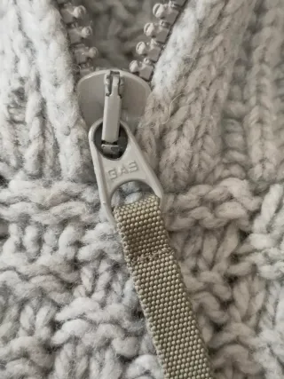 Maglione lana Gas zip collo alto grigio