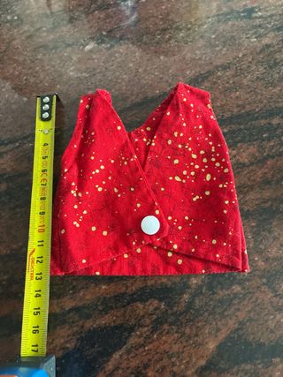Conjunto 3 piezas muñeca rojo artesanal