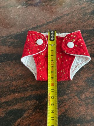 Conjunto 3 piezas muñeca rojo artesanal