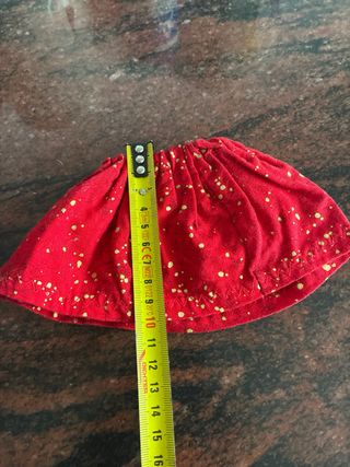 Conjunto 3 piezas muñeca rojo artesanal