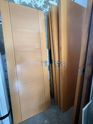 1 Puerta Maciza Madera Clara