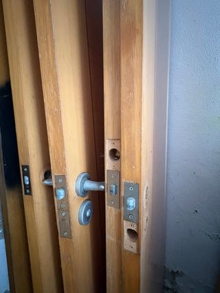 1 Puerta Maciza Madera Clara