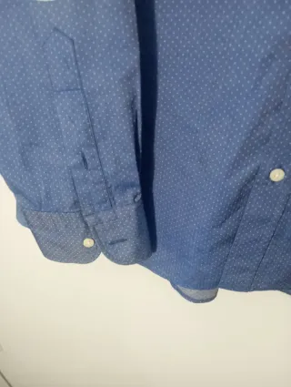 Camisa Massimo Dutti azul con coderas Talla L