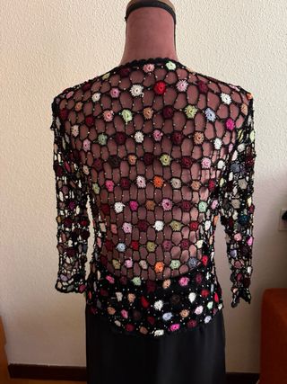 Chaqueta ganchillo multicolor