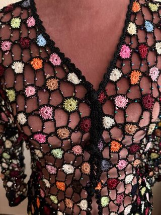 Chaqueta ganchillo multicolor