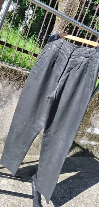 Pantaloni Pelle Made in Italy Anni '80