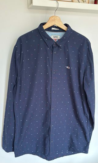 Camisa Tommy Jeans Estampada Azul XXL