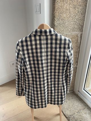 Blazer cuadros Mango
