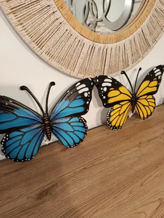 Juego 2 Mariposas Metal 40cm