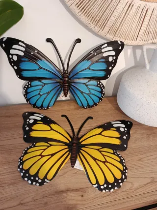 Juego 2 Mariposas Metal 40cm