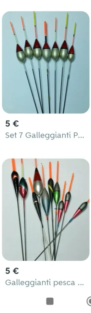 Set 4 Galleggianti da Pesca