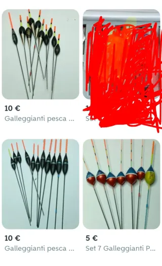 Set 4 Galleggianti da Pesca