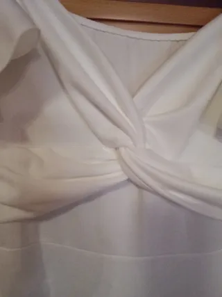 Traje de flamenca ,Rociero ,blanco con volantes