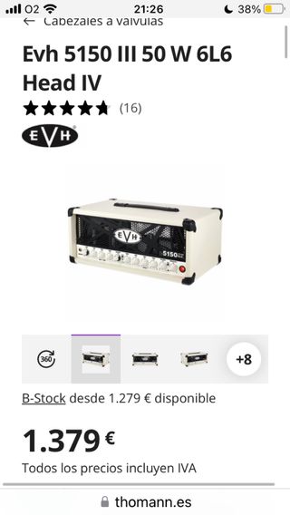 Amplificador Guitarra EVH 5150 III cabezal i altav