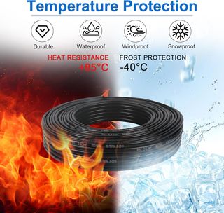 Cable Plano de 2 núcleos, 2×0,5mm² 10M Cable alarg