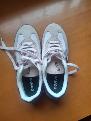 Zapatillas Converse Beige y Rosa