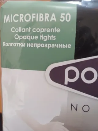 Set 4 collant microfibra Pompea Nero L