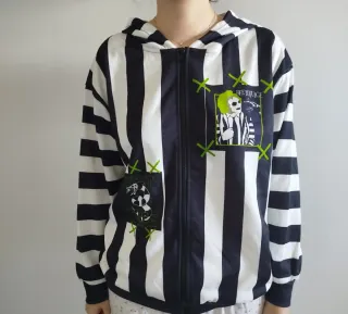 Sudadera Beetlejuice Rayas Verde