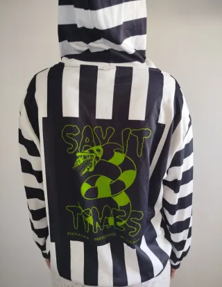Sudadera Beetlejuice Rayas Verde