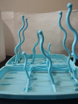 Escurridor Biberones Azul Plegable