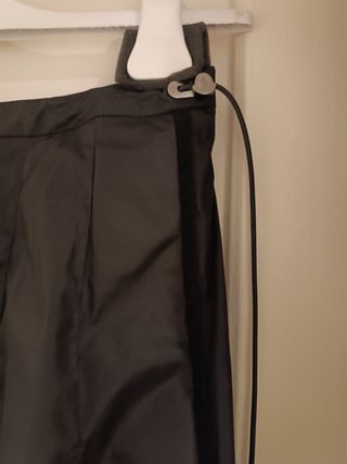 Falda Moncler Negro Plisada Midi