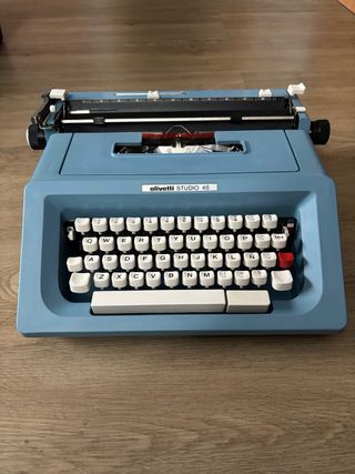 Olivetti Studio 46 Máquina de Escribir Azul