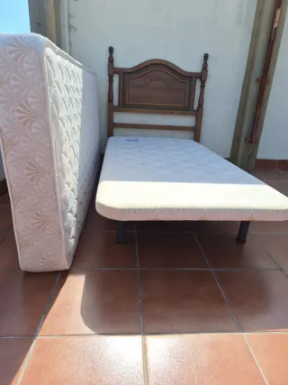 Colchón 90 + Somier + Cabecero Madera