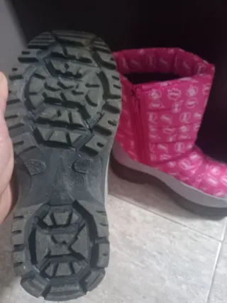 Botas de nieve rosas de talla 35