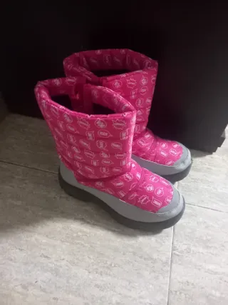 Botas de nieve rosas de talla 35