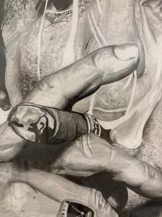 Disegno a matita di scareface