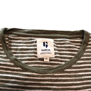 Jersey Garcia XL Algodón Verde Oliva y Blanco